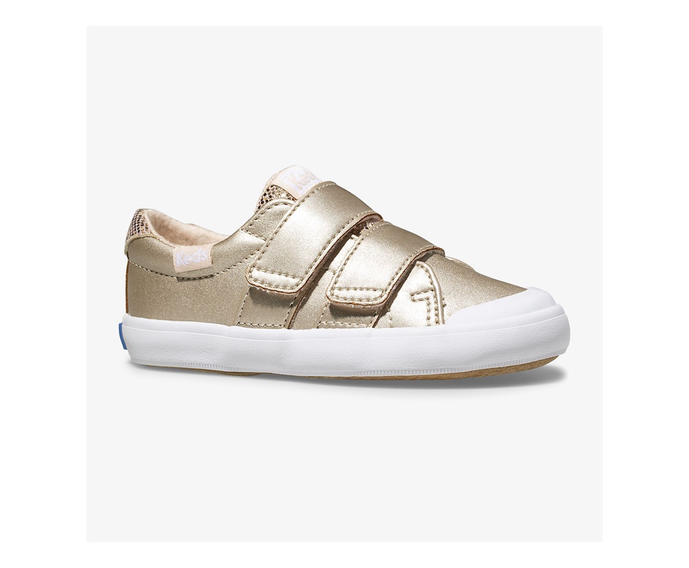 Slip Ons Keds Niños Rosas Doradas - Courtney - 956-LQNFUJ